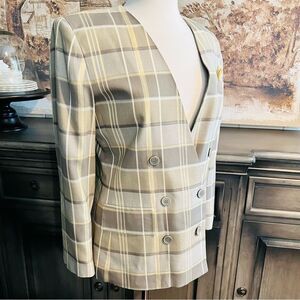 Vintage Oversized Gorgeous Plaid Blazer By Casual Corner/Sterling Cooper size 8